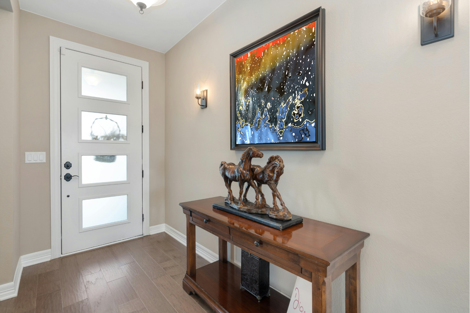 Fire on the Sea original abstract contextualised office art modern decor photo print by Blair Montague Drake